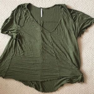 free people loose tee with shoulder detail